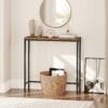 HOOBRO Narrow Console Table, 29.5" Small Entryway Table, Thin Sofa Table, Side Table, Display Table, for Hallway, Bedroom, Living Room, Foyer, Rustic Brown and Black BF75XG01 - Image 4