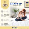 THREAD SPREAD 100% Egyptian Cotton Sheets Queen Size - 600 Thread Count Sheet Set Queen, 4 PC White Luxury Sheets Queen Size, Extra Soft, Cooling Sateen Weave Deep Pocket Sheet, Fits Mattress upto 18" - Image 2