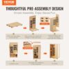 VEVOR Far Infrared Wooden Sauna, Room Home Sauna Spa for One Person, 1140W Low EMF Far Infrared Hemlock Wood Sauna with Tempered Glass Door & LED Reading Lamp & Bluetooth Speakers, 35 * 29 * 64 Inch - Image 2
