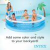 Intex Swim Center Inflatable Family Lounge Pool: Built-in Bench – Cup Holder – 156 Gallon Capacity – 90" x 86" x 31" – Blue - Image 6