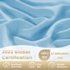 Breathable Ultra Soft Full Sheet Set - Hotel Luxury 4 Piece Deep Pocket Sheets for Full Size Bed, Fits 16" Mattress, Easy Care Wrinkle Free Bedding Sheet and Pillowcase Set, Sky Blue - Image 3