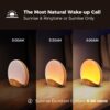 REACHER Wood Grain Sunrise Alarm Clock and Sound Machine Nightlight, Digital Dimmable Clock for Bedroom, 26 Sleep Sounds, White Noise Machine for Baby, Adults, Wake Up Light Alarm Clock for Kids - Image 2