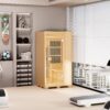 VEVOR Far Infrared Wooden Sauna, Room Home Sauna Spa for One Person, 1140W Low EMF Far Infrared Hemlock Wood Sauna with Tempered Glass Door & LED Reading Lamp & Bluetooth Speakers, 35 * 29 * 64 Inch - Image 7
