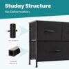 OLIXIS Dresser for Bedroom with 5 Drawers, Wide Chest of Drawers, Fabric Bedroom Dresser with Drawer Organizer, Storage Organizer Unit with Fabric Bins for Closet, Living Room, Hallway, Classic Black - Image 7