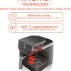 Ninja Air Fryer Pro 4-in-1 with 5 QT Capacity, Air Fry, Roast, Reheat, Dehydrate, Air Crisp Technology with 400F for hot, crispy results in just minutes, Nonstick Basket & Crisper Plate, Grey, AF141 - Image 2