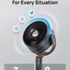 Dreo Fan for Bedroom, 120° Oscillating Standing Fan, Quiet Floor Fan with DC Motor, 82ft Pedestal Fan for Whole Room, 8 Speeds, 3 modes, 20dB, 120° Manual Vertical, 35-40" Adjustable Height, 8H Timer - Image 6
