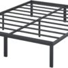 Olee Sleep 14 Inch Heavy Duty Steel Slat Anti-Slip Support, Easy Assembly Platform Bed Frame, Noise Free Steel Mattress Foundation, Maximum Storage, No Box Spring Needed, Black (Queen Size) - Image 9
