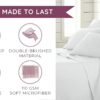 Southshore Fine Living, Inc. 6-Piece White Sheets, Queen Size Set, 21-Inch Deep Pocket Queen Sheets Set with Deep Pocket Fitted Sheet, Oversized Flat Sheet, 4 Standard Pillowcases, White - Image 8