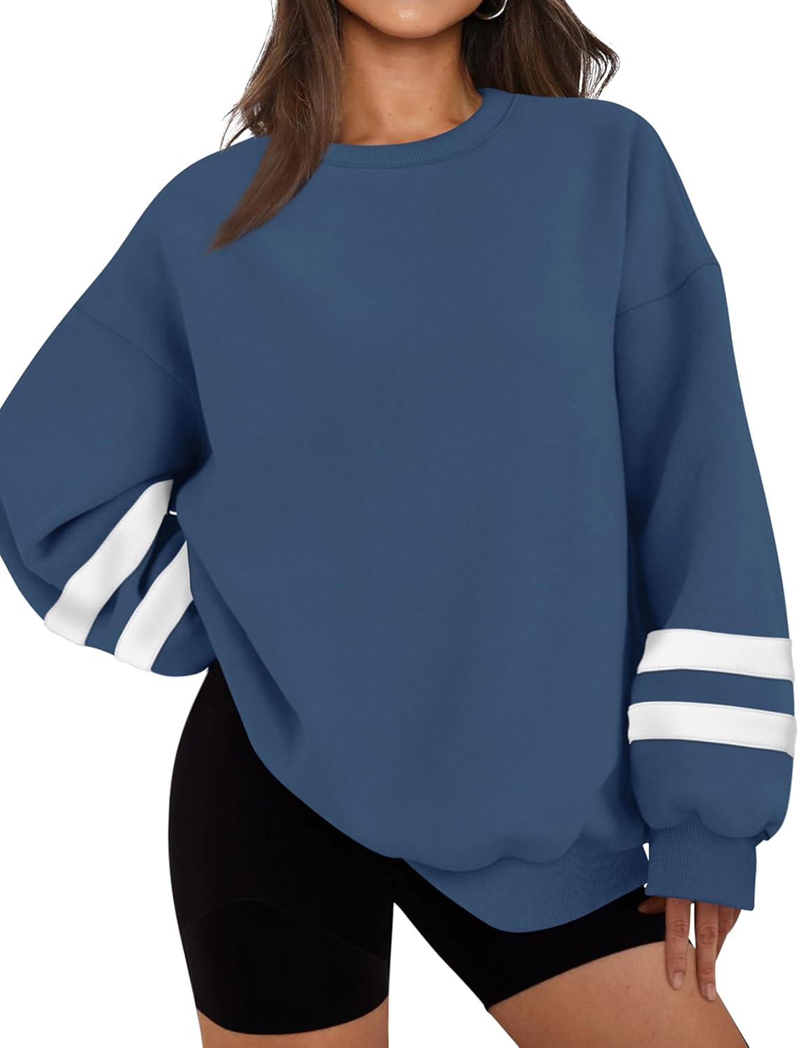 WIHOLL Womens Oversized Sweatshirts Long Sleeve Tops Fall Winter Clothes Crewneck Cozy Outfits Pullover 2024 Fashion