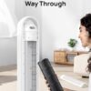 Dreo Tower Fan for Bedroom, 25ft/s Velocity Quiet Floor Fan, 90° Oscillating Fans for Indoors with 4 Speeds, 4 Modes, 8H Timer, Standing Fans, Bladeless Fan, White, Nomad One (DR-HTF007) - Image 5