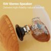 REACHER Wood Grain Sunrise Alarm Clock and Sound Machine Nightlight, Digital Dimmable Clock for Bedroom, 26 Sleep Sounds, White Noise Machine for Baby, Adults, Wake Up Light Alarm Clock for Kids - Image 4