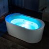 WOODBRIDGE 59" x 31-1/2" Whirlpool Water Jetted and Air Bubble Freestanding Heated Soaking Combination Bathtub with LED control panel,BJ-100 - Image 14