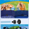 VISTOP Jumbo Foldable Dog Pool, Hard Plastic Shell Portable Swimming Pool for Dogs Cats and Kids Pet Puppy Bathing Tub Collapsible Kiddie Pool (87inch.D x 15.7inch.H, Blue) - Image 5