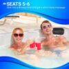 Essential Outdoor Hot Tub, 28-Jet Edgewater® 2023 Hot Tubs, Seats 5-6, Seating with Passive Therapy and Soothing Massage Features, Driftwood - Image 3