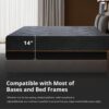EGOHOME 14 Inch Queen Memory Foam Mattress for Back Pain, Cooling Gel Bed in a Box, Made in USA, CertiPUR-US Certified, Therapeutic Medium Mattress, 60x80x14 Black - Image 5