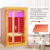 1 to 2 Person Infrared Sauna,Hemlock Wood Low EMF FAR Dry Sauna Indoor Saunas for The Home, with Colored Lights 1350W,Room:75.59 * 35.82 * 40Inch - Image 3