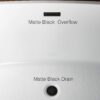 WOODBRIDGE 67" Acrylic Freestanding Bathtub Contemporary Soaking Tub, White Acrylic (Matte Black Drain/Overflow), B0013-MB-Drain &O - Image 7