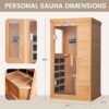 1 Personal Infrared Sauna, Mini Infrared Sauna for Home, Indoor Dry Sauna with 4 Heater Panels, Bluetooth and Tempered Glass,Canadian Hemlock - Image 6