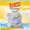 Glad Tall Kitchen Drawstring Trash Bags - Odorshield 13 Gallon White Trash Bag, Febreze Fresh Clean, 110 Count - Image 8