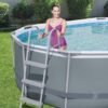 Bestway Power Steel 14' x 8'2" x 39.5" Oval Above Ground Pool Set | Includes 530gal Filter Pump, Ladder, ChemConnect Dispener - Image 5
