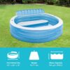 Intex Swim Center Inflatable Family Lounge Pool: Built-in Bench – Cup Holder – 156 Gallon Capacity – 90" x 86" x 31" – Blue - Image 4