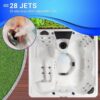 Essential Outdoor Hot Tub, 28-Jet Edgewater® 2023 Hot Tubs, Seats 5-6, Seating with Passive Therapy and Soothing Massage Features, Driftwood - Image 2