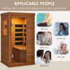 1 Personal Infrared Sauna, Mini Infrared Sauna for Home, Indoor Dry Sauna with 4 Heater Panels, Bluetooth and Tempered Glass,Canadian Hemlock - Image 7