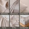 Bella Coterie Luxury Bamboo Queen Size Sheet Set | 100% Organically Grown Bamboo Viscose | Ultra Soft | Cooling for Hot Sleepers | 18" Deep Pocket [Dune] - Image 3