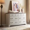 T4TREAM 7 Drawers Dresser Chests for Bedroom, Wood Vintage Chests of Drawers, Rustic Dressers Chset Organizer for Bedroom, Living Room, Hallway, Antique White - Image 5