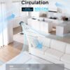 Dreo Fan for Bedroom, 120° Oscillating Standing Fan, Quiet Floor Fan with DC Motor, 82ft Pedestal Fan for Whole Room, 8 Speeds, 3 modes, 20dB, 120° Manual Vertical, 35-40" Adjustable Height, 8H Timer - Image 4