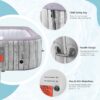 73 inch Square Inflatable Hot Tub, Blow Up Hot Tub, 4-6 Person Portable Outdoor Spa with Bubble Jets, Insulated Cover, Digital Control Panel,Up to 104°F for Patio,Backyard - Image 5