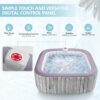 73 inch Square Inflatable Hot Tub, Blow Up Hot Tub, 4-6 Person Portable Outdoor Spa with Bubble Jets, Insulated Cover, Digital Control Panel,Up to 104°F for Patio,Backyard - Image 3