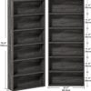 IRONCK Bookshelves and Bookcases Set of 2 Floor Standing 6 Tiers Display Storage Shelves 70 in Tall Bookcase Home Decor Furniture for Home Office, Living Room, Bed Room - Image 3