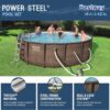 Bestway Power Steel 14’ x 42” Round Above Ground Outdoor Backyard Swimming Pool Set with 1,000 GPH Filter Pump, Ladder, and Pool Cover - Image 2
