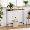 HOOBRO Narrow Console Table, 29.5" Small Entryway Table, Thin Sofa Table, Side Table, Display Table, for Hallway, Bedroom, Living Room, Foyer, Rustic Brown and Black BF75XG01 - Image 9