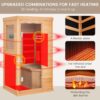 1 Personal Infrared Sauna, Mini Infrared Sauna for Home, Indoor Dry Sauna with 4 Heater Panels, Bluetooth and Tempered Glass,Canadian Hemlock - Image 3