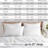 Southshore Fine Living, Inc. 6-Piece White Sheets, Queen Size Set, 21-Inch Deep Pocket Queen Sheets Set with Deep Pocket Fitted Sheet, Oversized Flat Sheet, 4 Standard Pillowcases, White - Image 3