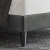 Allewie Queen Size Button Tufted/Fabric Upholstered Bed Frame with Adjustable Headboard/Wood Slat Support/Mattress Foundation/Dark Grey - Image 8