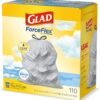 Glad Tall Kitchen Drawstring Trash Bags - Odorshield 13 Gallon White Trash Bag, Febreze Fresh Clean, 110 Count - Image 10