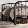 SHA CERLIN Queen Size Metal Platform Bed Frame with Victorian Style Wrought Iron-Art Headboard/Footboard, No Box Spring Required, Black - Image 5