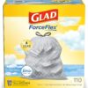 Glad Tall Kitchen Drawstring Trash Bags - Odorshield 13 Gallon White Trash Bag, Febreze Fresh Clean, 110 Count - Image 13