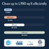Windmill Air Purifier for Home - 3-In-1 Filtration for Smoke & More - True HEPA Filter, Activated Carbon, & Pre-Filter - Covers Up To 1950 sq ft - Ultra-Quiet - App Compatible - Navy - Image 2