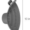Kitchen Gizmo Snap N' Strain - Silicone Pasta Strainer Clip-On for Pots and Pans - Heat Resistant Colander for Vegetables and Noodles - Kitchen Gadgets for Cooking - Space-Saving Design - Grey - Image 4