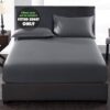Fitted Sheet- COSMOPLUS Queen Fitted Sheet Only（No Flat Sheet or Pillow Shams）,4 Way Stretch Micro-Knit,Snug Fit,Wrinkle Free,for Standard Mattress and Air Bed Mattress from 8” Up to 14”,Gray - Image 4