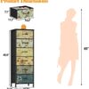 Furnulem Tall 6 Drawers Dresser, Vintage Storage Organizer Unit with Fabric Bins for Bedroom, Living Room, Closet, Nusery, Dorm, Entryway, Bedside Furniture, Sturdy Metal Frame, Wood Top - Image 3