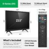 VIZIO 24-inch 1080p Smart TV with Apple AirPlay and Chromecast Built-in, Screen Mirroring for Second Screens, & 150+ Free Streaming Channels, D24f-J09, 2021 Model (Renewed) - Image 2