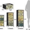 Furnulem Tall 6 Drawers Dresser, Vintage Storage Organizer Unit with Fabric Bins for Bedroom, Living Room, Closet, Nusery, Dorm, Entryway, Bedside Furniture, Sturdy Metal Frame, Wood Top - Image 9