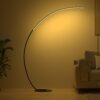 E.P. Light RGBW Modern 69.99 inch Arched Standing Reading Floor Lamp with Remote - Dimmable Black Led Color Changing Curved Ambient Lighting for Bedroom and Living Room - Image 7