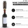 3-IN-1 Wine Dispenser Aerator and Vacuum Stopper - Electric Liquor Decanter Pourer & Preserver - Touch Screen LED Display - Wine Temperature Monitor - Gift for Wine Lover (Red) - Image 2