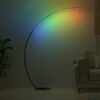 E.P. Light RGBW Modern 69.99 inch Arched Standing Reading Floor Lamp with Remote - Dimmable Black Led Color Changing Curved Ambient Lighting for Bedroom and Living Room - Image 6